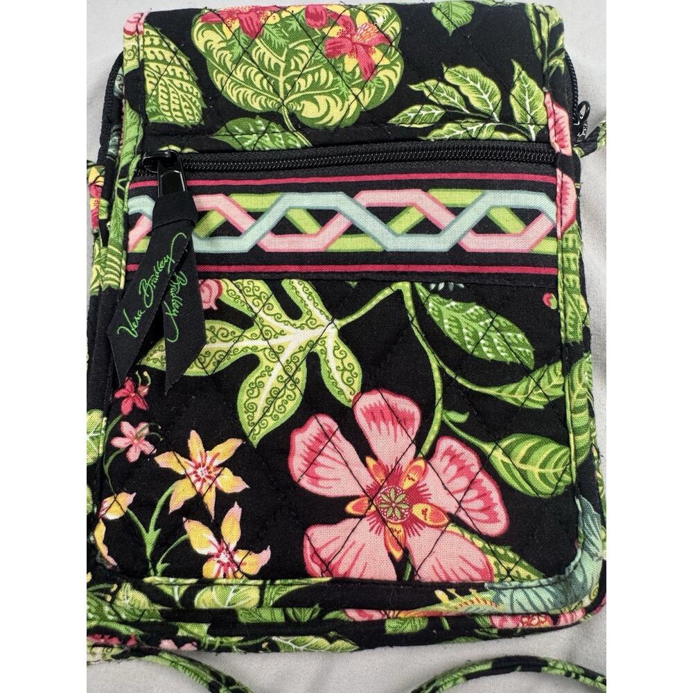 Vera Bradley Tropical Floral Quilted Travel Wallet Crossbody Organizer Bag - Picture 3 of 12